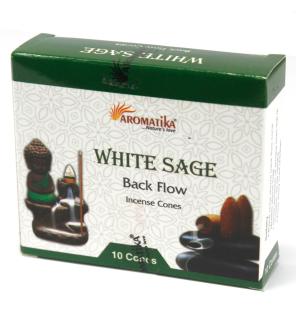 Conos de Incienso Reflujo Aromatika - Sabio blanco