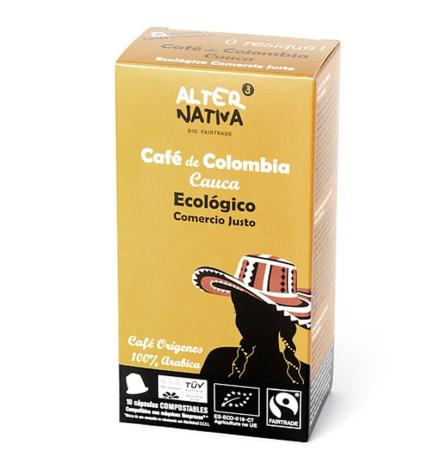 Cafe Colombia Cauca capsulas compostables bio 10x5g Alternativa 3