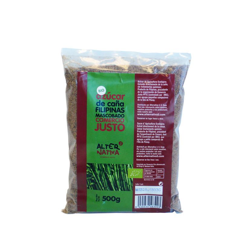 Azucar de caña mascobado de Filipinas bio 500 g Alternativa 3