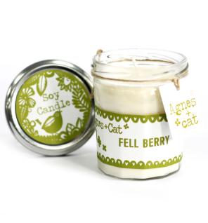 Velas en Bote de Cristal - Fell Berry