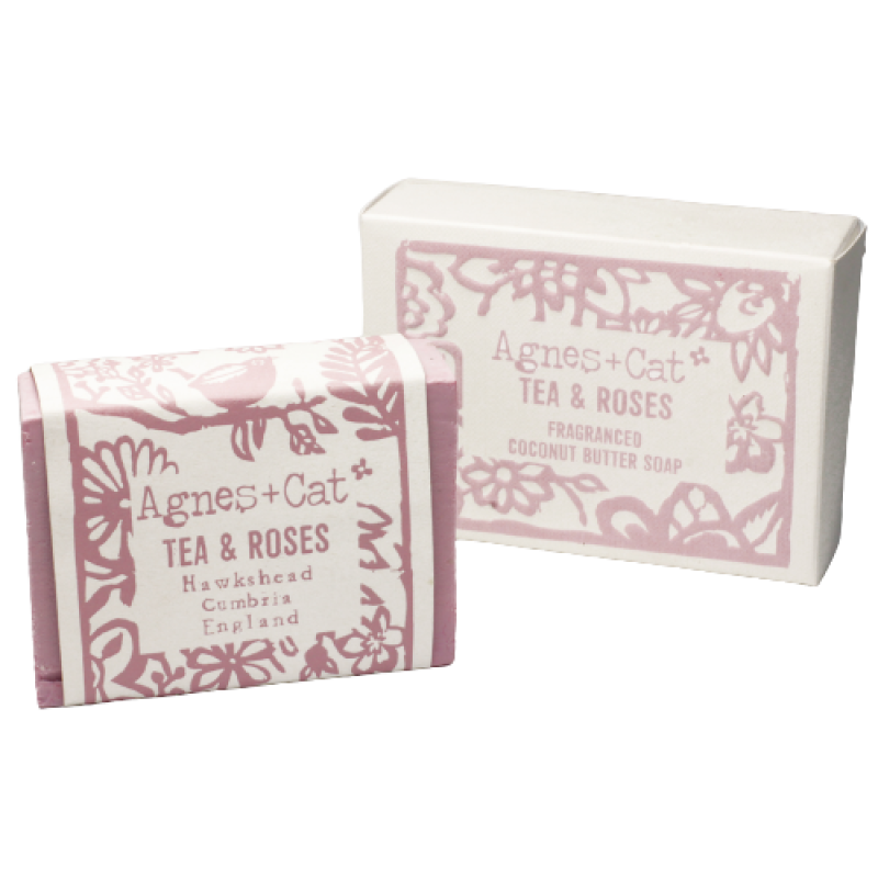 Jabón Artesanal de 140g - Té y Rosas