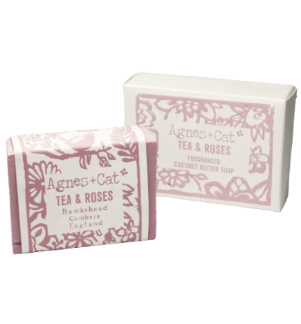 Jabón Artesanal de 140g - Té y Rosas