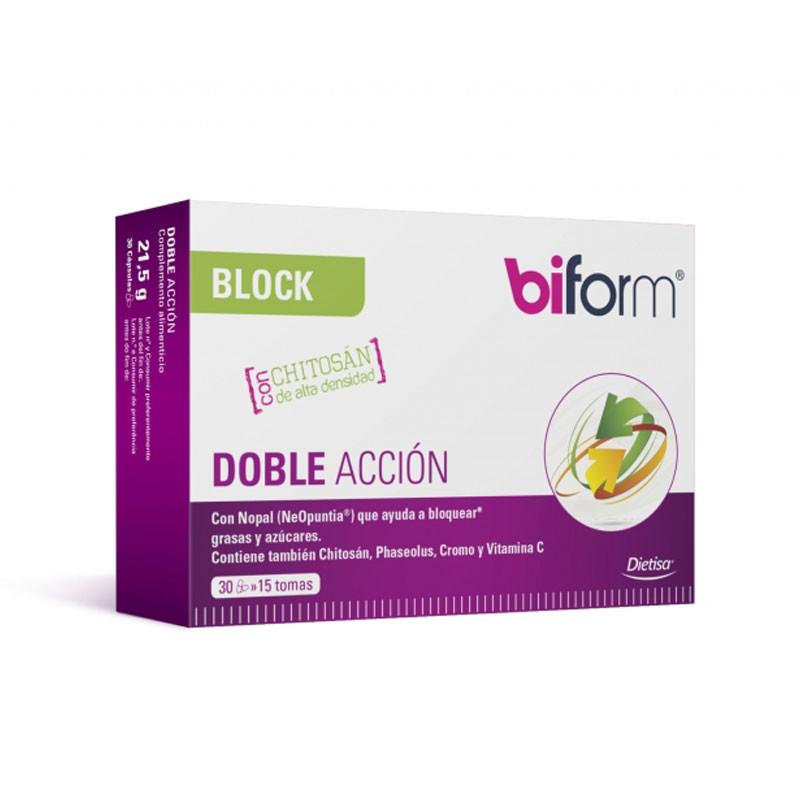 Biform Block doble accion 30 capsulas Dietisa