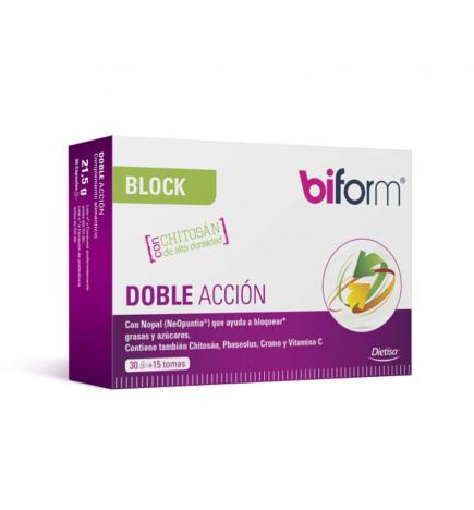 Biform Block doble accion 30 capsulas Dietisa