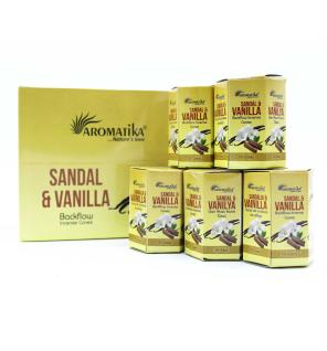 Paquete de 10 incienso Masala Backflow - Sándalo y vainilla
