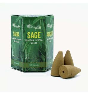 Paquete de 10 Inciensos Masala Backflow - Salvia