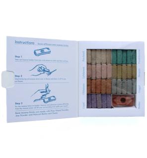 Display Set of 70 Incense Smudge Bricks and Burner - Wild West