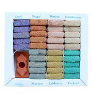 Display Set of 70 Incense Smudge Bricks and Burner - Wild West