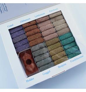 Display Set of 70 Incense Smudge Bricks and Burner - Wild West