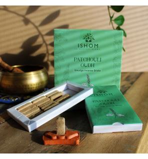 Pack of 15 Natural Incense Smudge Bricks and Burner - Patchouli Wood
