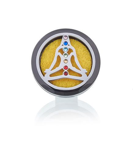 Kit difusor para coche - Estaño yoga chakra - 30mm