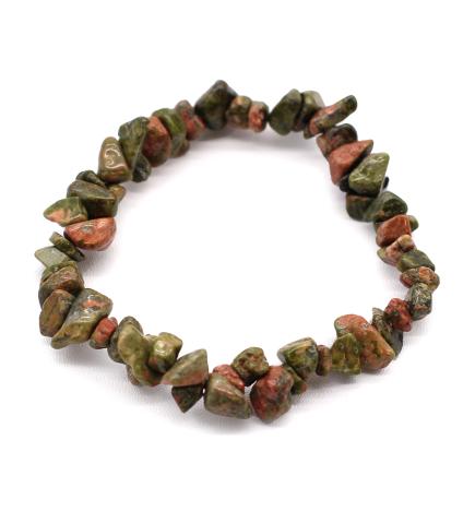 Pulsera Fragmentos de Piedras Preciosas - Jaspe verde