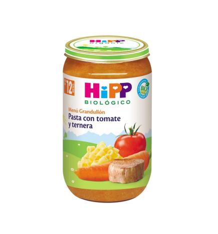 Potito de pasta con tomate y ternera Bio +12 M 250g Hipp