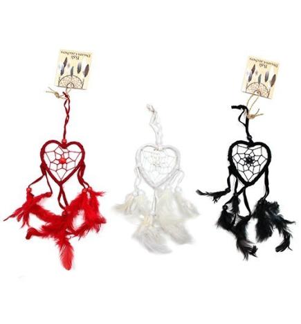 Atrapasueños Bali corazón peq - Negro/Blanco/Rojo (Colores Surtidos)