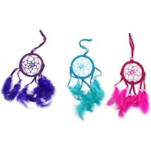 Atrapasueños Bali aro peq - Turquesa/Rosa/Morado (Colores Surtidos)