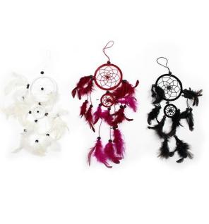 Atrapasueños Bali aro mediano - Negro/Blanco/Rojo (Colores Surtidos)