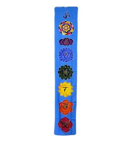 Banner vertical Chakra - celeste 183x35cm