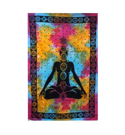 Colcha Individual de Algodón - Buda Chakra