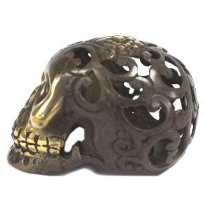 Calavera vintage de latón - Lrg