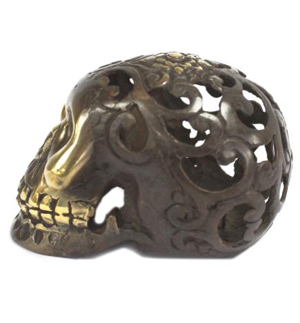 Calavera vintage de latón - Lrg