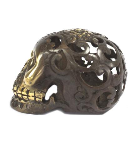 Calavera vintage de latón - Med