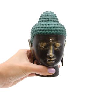 Large Antique Brass Buddha Head