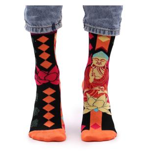 Calcetines de bambú Hop Hare (S/M) - Buda rosa y loto