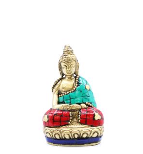 Figura de Buda de Latón - Manos Arriba - 7.5 cm