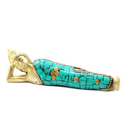 Figura de Buda de Latón - Acostado - 10cm