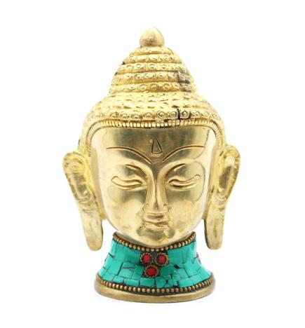 Figura de Buda de Latón - Cabeza Gr- 11.5 cm