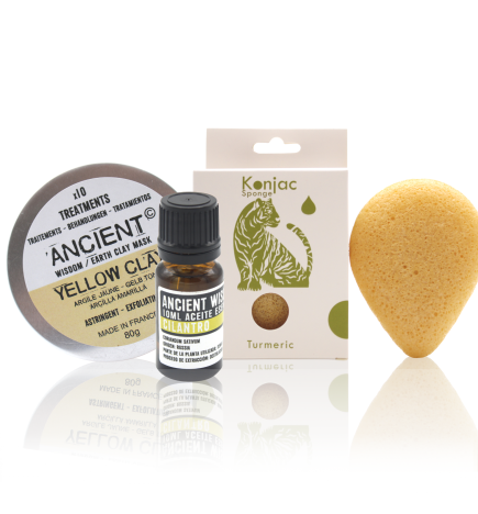 Esponja Konjac Amarilla, Arcilla y aceite esencial