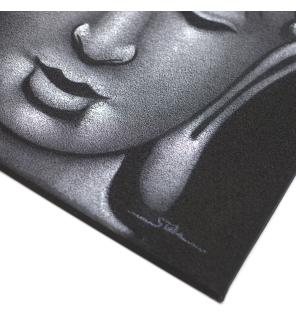 Cuadro de Buda - Acabado en Gris y Arena