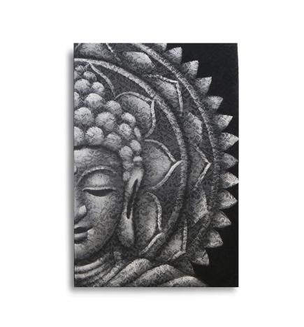 Mandala Medio Buda Gris 60x80cm