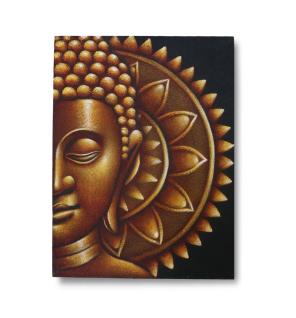 Mandala Medio Buda Dorado 60x80cm