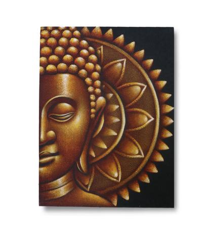 Mandala Medio Buda Dorado 60x80cm