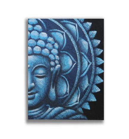 Mandala Medio Buda Azul 60x80cm