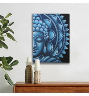 Mandala Medio Buda Azul 60x80cm