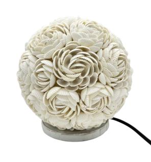 Lámpara Boho Sea Shell - Globo Rosa - 20cm