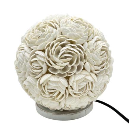Lámpara Boho Sea Shell - Globo Rosa - 20cm