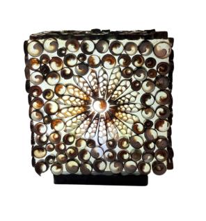 Lámpara Boho Sea Shell - Chocolate Twist Square - 15cm