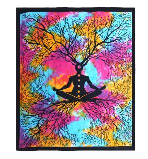 Colcha Doble de Algodón + Tapiz de Pared - Yoga Tree