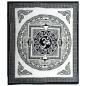 Colcha Doble de Algodón + Tapiz de Pared - Mono - OM Mandala