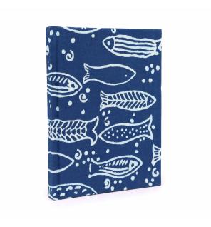 Cuadernos con encuadernación de algodón 20x15cm - 96 páginas - Pez índigo