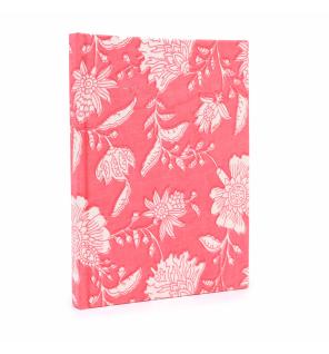 Cuadernos encuadernados en algodón 20x15cm - 96 páginas - Floral rosa