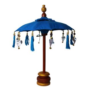 Bali Decoración Hogar Sombrilla - Algodón - Azul- 40cm