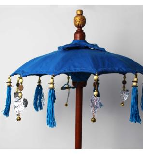 Bali Decoración Hogar Sombrilla - Algodón - Azul- 40cm