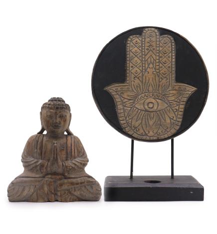 Buda Feng Shui Set - Hamsa - Gris