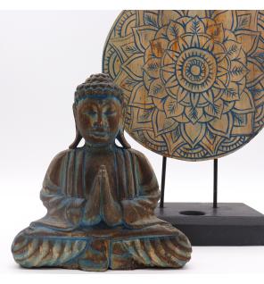 Buddha Feng Shui Set - Mandala Floral - Azul