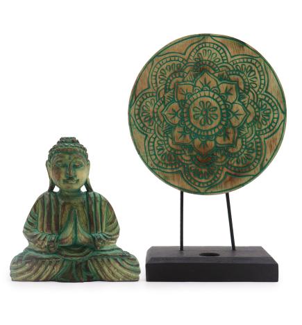 Set Feng Shui Buda - Mandala - Verde