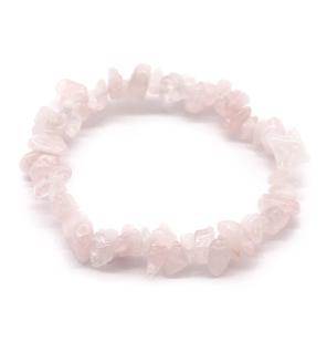 Pulsera Fragmentos de Piedras Preciosas - Cuarzo Rosa